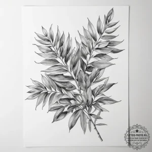 Tattoo sketch eucalyptus branch, tattoo line... - эскиз тату (№1757883672_0, 14.09.2025 21:01) — tattoo-photo.ru