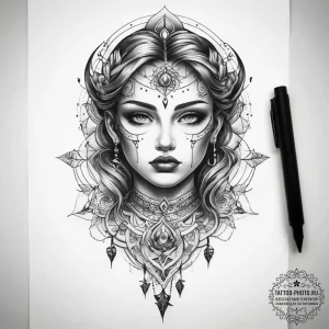 Tattoo sketch aura - эскиз тату (№1757887467_0, 14.09.2025 22:04) — tattoo-photo.ru