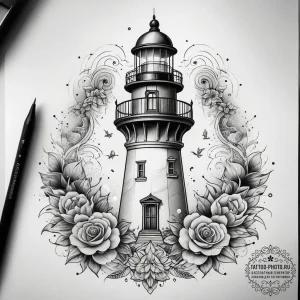 Tattoo sketch lighthouse, tattoo sketch desig... - эскиз тату (№1757887857_0, 14.09.2025 22:10) — tattoo-photo.ru