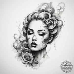 Tattoo sketch smoke - эскиз тату (№1757888456_0, 14.09.2025 22:20) — tattoo-photo.ru