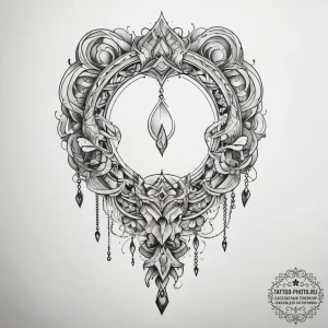 Tattoo sketch delicate chain tattoo, tattoo d... - эскиз тату (№1757890824_0, 14.09.2025 23:00) — tattoo-photo.ru