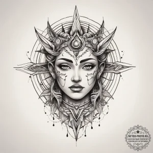 Tattoo sketch cosmic person, tattoo flash she... - эскиз тату (№1757897156_0, 15.09.2025 00:45) — tattoo-photo.ru