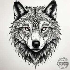 Tattoo sketch graphic волк, tattoo sketch des... - эскиз тату (№1757902439_0, 15.09.2025 02:13) — tattoo-photo.ru