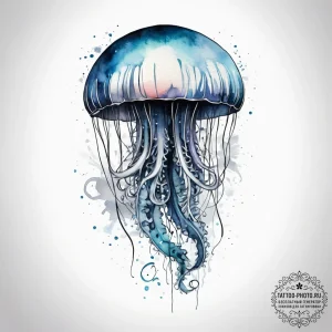 Tattoo sketch jellyfish tattoo, tattoo sketch... - эскиз тату (№1757903024_0, 15.09.2025 02:23) — tattoo-photo.ru
