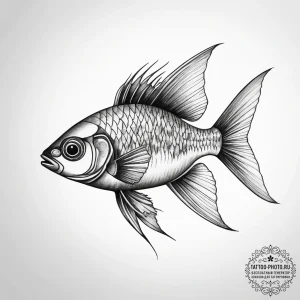 Tattoo sketch cardinalfish, ink illustration... - эскиз тату (№1757905582_0, 15.09.2025 03:06) — tattoo-photo.ru