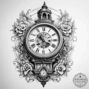 Tattoo sketch victorian era clock tower - эскиз тату (№1757905783_0, 15.09.2025 03:09) — tattoo-photo.ru