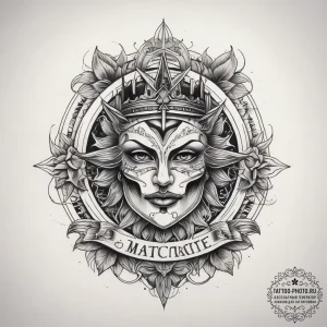 Tattoo sketch mystical tale, ink illustration... - эскиз тату (№1757906385_0, 15.09.2025 03:19) — tattoo-photo.ru
