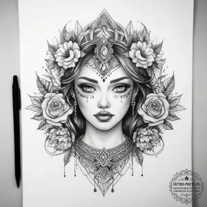 Tattoo sketch vibe - эскиз тату (№1757906583_0, 15.09.2025 03:23) — tattoo-photo.ru