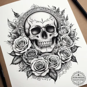 Tattoo sketch magical book, concept art for t... - эскиз тату (№1757908157_0, 15.09.2025 03:49) — tattoo-photo.ru