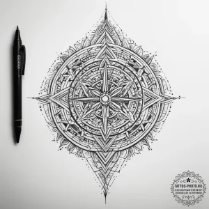 Tattoo sketch геометрический трайбл - эскиз тату (№1757908943_0, 15.09.2025 04:02) — tattoo-photo.ru