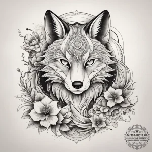 Tattoo sketch fox tattoo, artistic tattoo ske... - эскиз тату (№1757909734_0, 15.09.2025 04:15) — tattoo-photo.ru