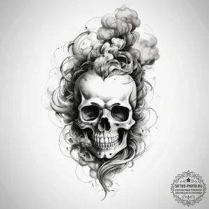 Tattoo sketch smoke - эскиз тату (№1757910924_0, 15.09.2025 04:35) — tattoo-photo.ru