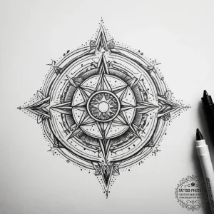 Tattoo sketch cosmic presence, tattoo flash s... - эскиз тату (№1757915637_0, 15.09.2025 05:53) — tattoo-photo.ru