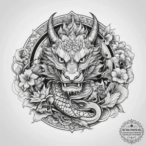 Tattoo sketch circle, tattoo line art, on a c... - эскиз тату (№1757918423_0, 15.09.2025 06:40) — tattoo-photo.ru