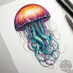 Tattoo sketch jellyfish tattoo, tattoo sketch... - эскиз тату (№1757928805_0, 15.09.2025 09:33) — tattoo-photo.ru