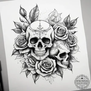 Tattoo sketch hands with a brush, tattoo sket... - эскиз тату (№1757929391_0, 15.09.2025 09:43) — tattoo-photo.ru