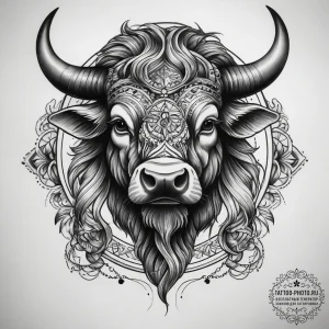 Tattoo sketch buffalo, tattoo flash sheet des... - эскиз тату (№1757934844_0, 15.09.2025 11:14) — tattoo-photo.ru