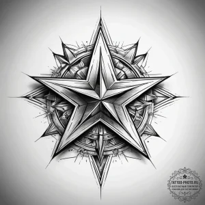 Tattoo sketch star on shoulder, tattoo flash... - эскиз тату (№1757936766_0, 15.09.2025 11:46) — tattoo-photo.ru