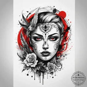 Tattoo sketch clone, ink illustration for tat... - эскиз тату (№1757942668_0, 15.09.2025 13:24) — tattoo-photo.ru