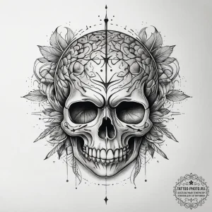 Tattoo sketch brain, tattoo flash sheet desig... - эскиз тату (№1757942864_0, 15.09.2025 13:27) — tattoo-photo.ru