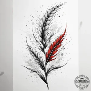 Tattoo sketch wheat, tattoo sketch design, bl... - эскиз тату (№1757943834_0, 15.09.2025 13:43) — tattoo-photo.ru
