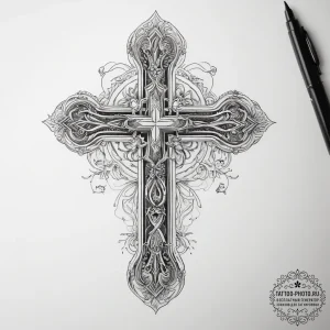 Tattoo sketch divine land, ink illustration f... - эскиз тату (№1757949352_0, 15.09.2025 15:15) — tattoo-photo.ru