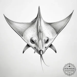 Tattoo sketch cownose ray - эскиз тату (№1757949935_0, 15.09.2025 15:25) — tattoo-photo.ru