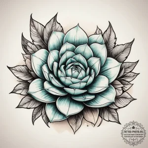 Tattoo sketch succulent leaf, tattoo sketch d... - эскиз тату (№1757951504_0, 15.09.2025 15:51) — tattoo-photo.ru