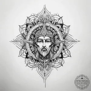 Tattoo sketch holy beginning, tattoo sketch d... - эскиз тату (№1757956229_0, 15.09.2025 17:10) — tattoo-photo.ru