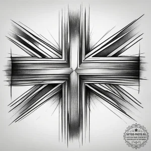 Tattoo sketch mod union jack flag, concept ar... - эскиз тату (№1757958010_0, 15.09.2025 17:40) — tattoo-photo.ru