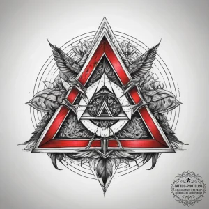 Tattoo sketch valknut with raven feathers, ta... - эскиз тату (№1757961753_0, 15.09.2025 18:42) — tattoo-photo.ru