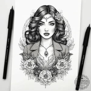 Tattoo sketch wool coat with a quote, tattoo... - эскиз тату (№1757963310_0, 15.09.2025 19:08) — tattoo-photo.ru
