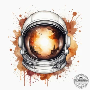 Tattoo sketch astronaut helmet, tattoo line a... - эскиз тату (№1757966077_0, 15.09.2025 19:54) — tattoo-photo.ru