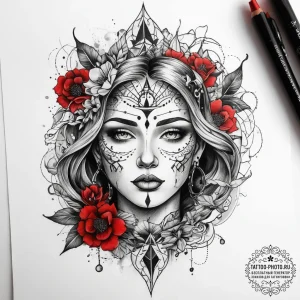 Tattoo sketch sacred story, tattoo flash shee... - эскиз тату (№1757968441_0, 15.09.2025 20:34) — tattoo-photo.ru