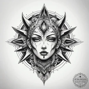 Tattoo sketch cosmic character, tattoo drawin... - эскиз тату (№1757970626_0, 15.09.2025 21:10) — tattoo-photo.ru