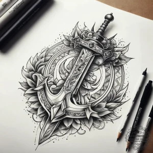 Tattoo sketch sword, tattoo drawing outline,... - эскиз тату (№1757970821_0, 15.09.2025 21:13) — tattoo-photo.ru