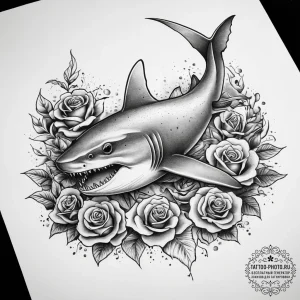 Tattoo sketch nurse shark, tattoo flash sheet... - эскиз тату (№1757971222_0, 15.09.2025 21:20) — tattoo-photo.ru