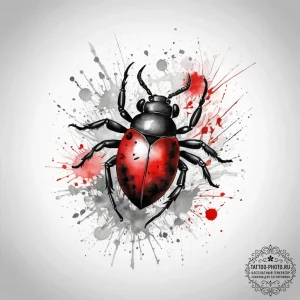 Tattoo sketch mealybug, tattoo line art, wate... - эскиз тату (№1757971619_0, 15.09.2025 21:26) — tattoo-photo.ru