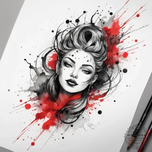 Tattoo sketch cosmic origin, ink illustration... - эскиз тату (№1757972395_0, 15.09.2025 21:39) — tattoo-photo.ru