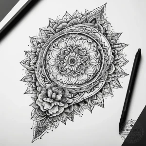 Tattoo sketch lace tattoo - эскиз тату (№1757974400_0, 15.09.2025 22:13) — tattoo-photo.ru