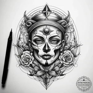 Tattoo sketch eternal soul, tattoo drawing ou... - эскиз тату (№1757975772_0, 15.09.2025 22:36) — tattoo-photo.ru