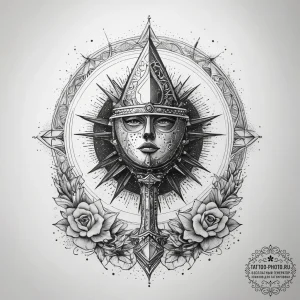 Tattoo sketch holy grail, concept art for tat... - эскиз тату (№1757979524_0, 15.09.2025 23:38) — tattoo-photo.ru