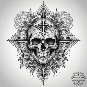 Tattoo sketch blessed art, tattoo sketch desi... - эскиз тату (№1757979717_0, 15.09.2025 23:41) — tattoo-photo.ru