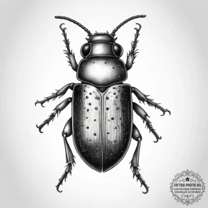 Tattoo sketch flea beetle - эскиз тату (№1757980520_0, 15.09.2025 23:55) — tattoo-photo.ru