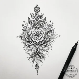 Tattoo sketch braid, tattoo sketch design, fi... - эскиз тату (№1757985031_0, 16.09.2025 01:10) — tattoo-photo.ru