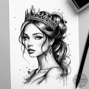 Tattoo sketch princess tattoo, tattoo sketch... - эскиз тату (№1757985431_0, 16.09.2025 01:17) — tattoo-photo.ru