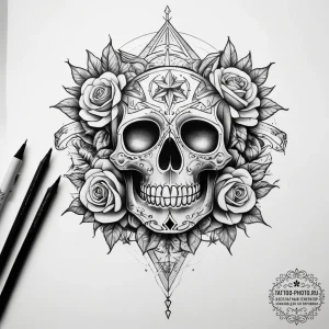 Tattoo sketch cosmic dimension, artistic tatt... - эскиз тату (№1757986223_0, 16.09.2025 01:30) — tattoo-photo.ru