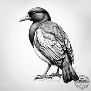 Tattoo sketch moorhen - эскиз тату (№1757988002_0, 16.09.2025 02:00) — tattoo-photo.ru