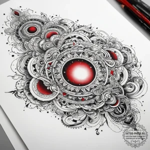 Tattoo sketch cosmic clouds, tattoo line art,... - эскиз тату (№1757990776_0, 16.09.2025 02:46) — tattoo-photo.ru