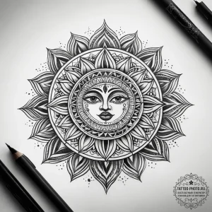 Tattoo sketch tribal солнце, tattoo flash she... - эскиз тату (№1757993156_0, 16.09.2025 03:25) — tattoo-photo.ru